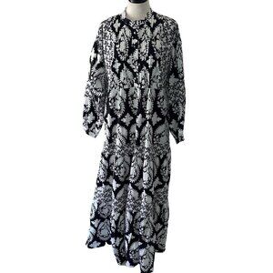 Diane Von Furstenberg Womens Dress Size Large White Floral Tessa Maxi New